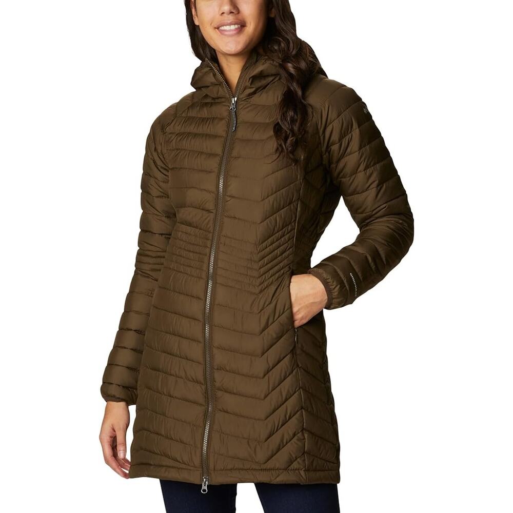 NWT Columbia Women's Powder Lite Mid Jacket, Olive Green-Sz XS
